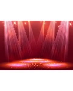 Leowefowa 10x6.5ft Vinyl Red Stage Backdrop Photography Background Red Curtain Luxurious Theater Spotlight Celebrating Festival Party Children Lovers Adults Photo Backdrop Photo Studio