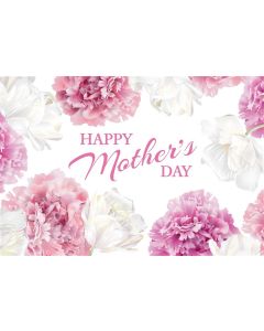 Leowefowa Happy Mother's Day Backdrop for Photography 10x6.5ft Vinyl Elegant White Pink Flowers Paintings Background Togetherness Photo Shoot Party Banner Wallpaper Studio Props