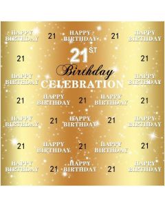 Leowefowa 6x6ft Vinyl Photography Backdrop Happy 21st Birthday Golden Bokeh Glitter Spots Boys Girls 21st Birthday Background Event Party Decoration Portrait Photo Shoot Studio Photo Booth Props