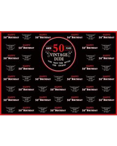 Leowefowa Chic Happy 50th Birthday Black Backdrop Vinyl 7x5ft Vintage Dude The Man The Myth The Legend Photography Background Stylish Men Birthday Party Banner Handsome Gentlemen Bday Photo Booth